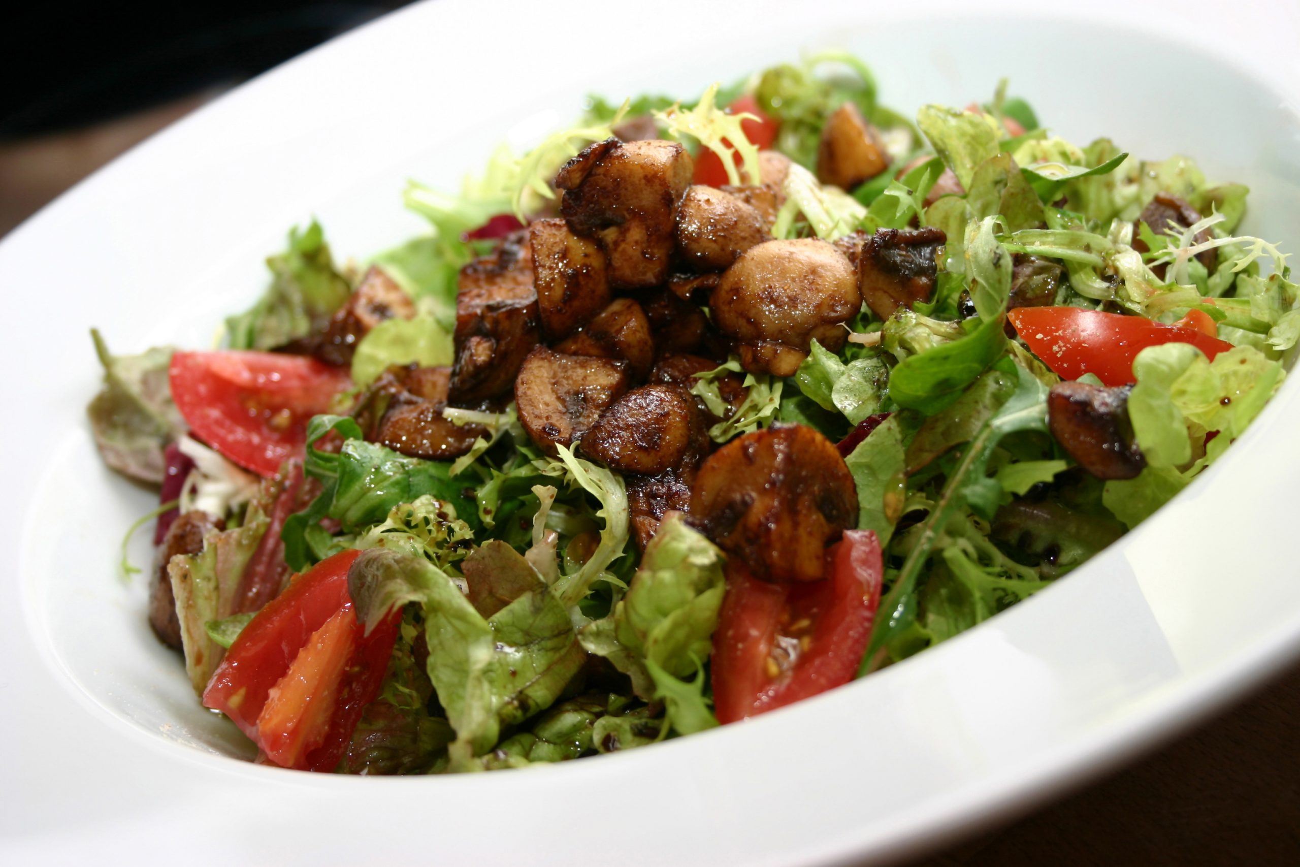Ensalada escarola y champiñones