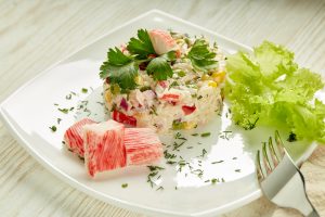 arroz con escarola y surimi