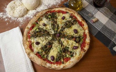 Pizza vegetal de escarola