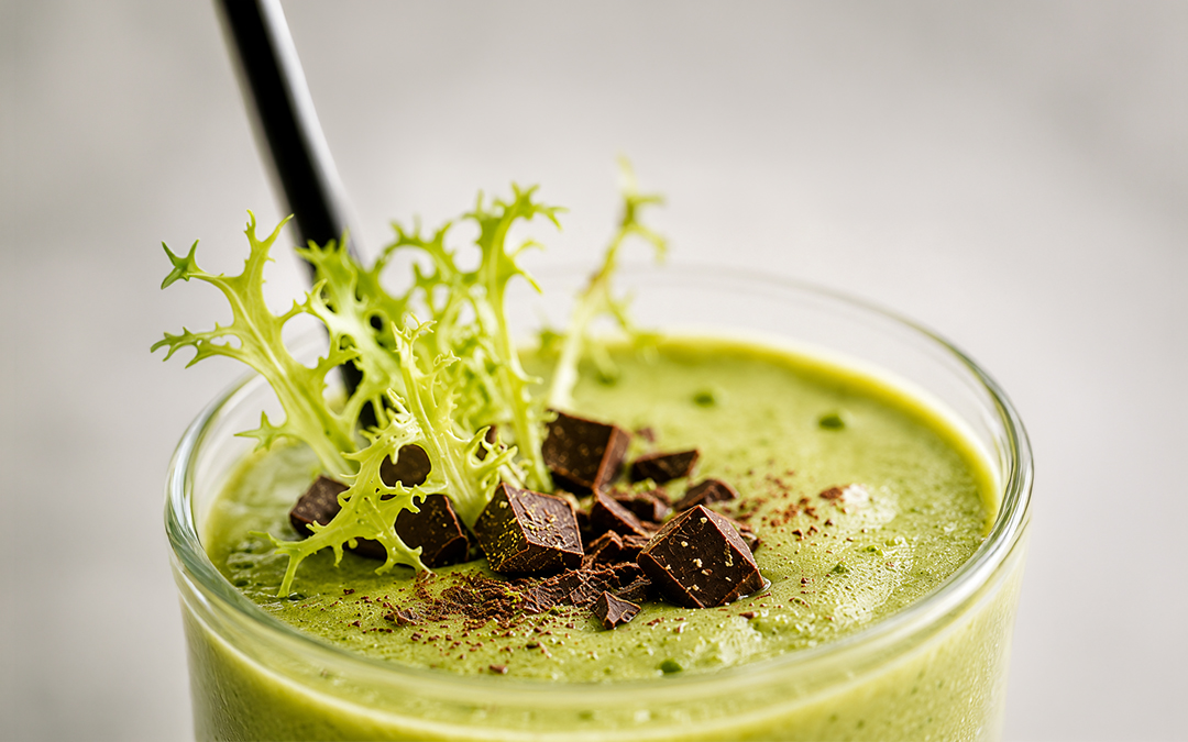 Smoothie de Escarola Cuadraspania y chocolate negro