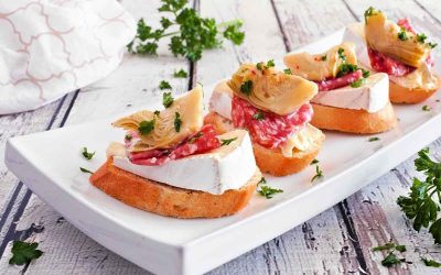Tostadas de alcachofa